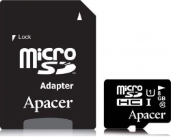 Apacer microSDHC 8GB U1 with Adapter