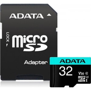 Adata microSDHC 32GB U3 V30 A2 with Adapter