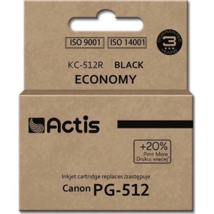 Actis Συμβατό Μελάνι Canon PG-512 Black