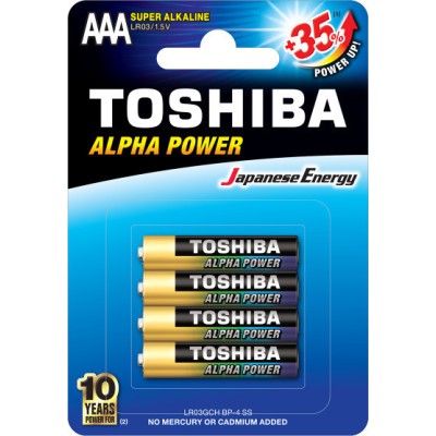 Toshiba Alpha Power Αλκαλικές Μπαταρίες AAA 1.5V 4τμχ
