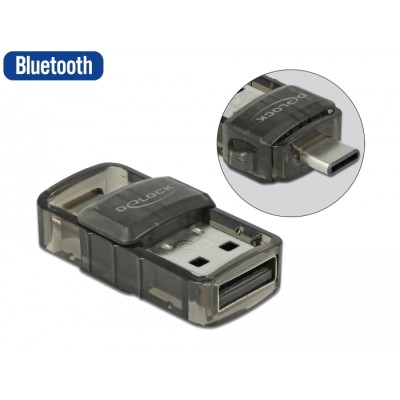 Delock USB 2.0 Bluetooth 4.0 Adapter 2 in 1 USB Type-C™ or Type-A