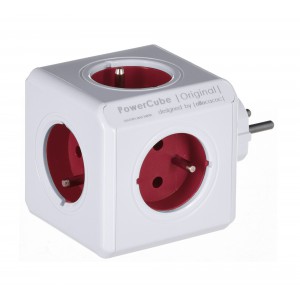 Allocacoc PowerCube 5 AC outlets Red/White