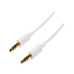 StarTech 1m White Slim 3.5mm Stereo Audio Cable