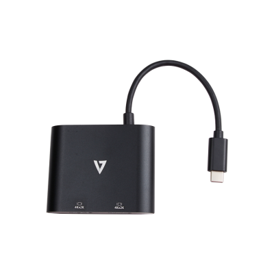 V7 Μετατροπέας USB-C male σε HDMI / RJ-45 / USB-A / USB-C female (V7UC-2HDMI-BLK)