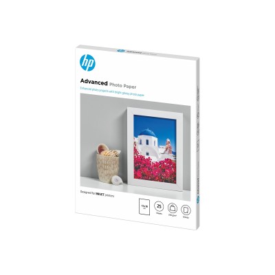 HP Advanced Glossy Φωτογραφικό Χαρτί 13x18 250gr/m² για Εκτυπωτές Inkjet 25 Φύλλα
