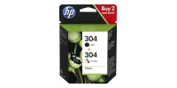 HP 304 2-pack Black-Tri color (3JB05AE)