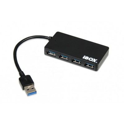 iBox IUH3F56 interface hub USB 3.0 (3.1 Gen 1) Type-A 5000 Mbit/s Black