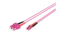 Digitus Καλώδιο Οπτικής Ίνας LC-SC 1m Ροζ 1τμχ