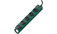 Brennenstuhl SL-554 Πολύπριζο 5 Θέσεων με Διακόπτη και Καλώδιο 5m Πράσινο