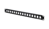 Digitus Patch Panel Keystone για Rack 1U 19 16 Θυρών Μαύρο