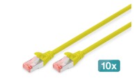 Digitus U/UTP Cat.6 (Gigabit) Καλώδιο Δικτύου Ethernet 0.5m Κίτρινο 10τμχ