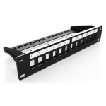 Digitus Patch Panel Keystone για Rack 1U 10 12 Θυρών Μαύρο