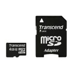 Transcend 4GB Premium microSDHC Memory Card with SD