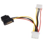 StarTech 15.3 cm SATA to LP4 Power Cable Adapter with 2 Additional LP4