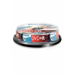 Philips Εγγράψιμα DVD+R 16x 4.7GB Cake Box 10τμχ