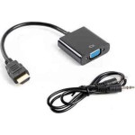 Lanberg Μετατροπέας HDMI male σε VGA female (AD-0017-BK)
