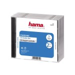 HAMA CD Box για 2 Δίσκους με Διάφανη Πρόσοψη σε Μαύρο Χρώμα 5τμχ
