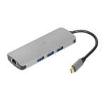 iBox Dock Docking Station με 4K PD Ethernet Γκρι ()