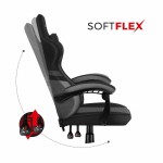 Huzaro Force 4.4 Mesh Καρέκλα Gaming Δερματίνης Γκρι
