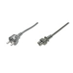 Digitus Schuko - IEC C5 Cable 0.75m Μαύρο AK-440115-008-S