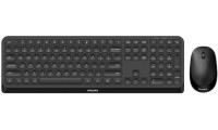 Philips 3000 Series SPT6307B/00 Ασύρματο Σετ Πληκτρολόγιο & Ποντίκι Full Size (US QWERTY) 2.4GHz – Μαύρο