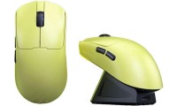 AULA x LEOBOG GM3 Ασύρματο Gaming Ποντίκι Tri-Mode 12000 DPI με Charging Dock Κίτρινο
