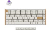 Keychron K2 HE K2H-Q1 Ασύρματο Gaming Μηχανικό Πληκτρολόγιο 75% με Gateron Double-Rail Magnetic Nebula διακόπτες και RGB φωτισμό (Αγγλικό US) Λευκό Special Wood Edition