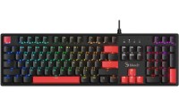 A4Tech Bloody S520N Fire Black Μηχανικό Gaming Πληκτρολόγιο RGB USB με BLMS Red Plus Switches (US layout)