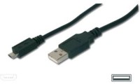 Digitus USB 2.0 Cable USB-A male - micro USB-B male 1m (AK-300110-010-S)