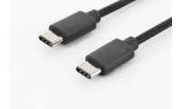 Digitus USB 3.0 Cable USB-C male - USB-C 15W PD Μαύρο 1m AK-300138-010-S