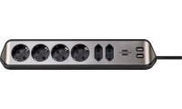 Brennenstuhl Estilo Πολύπριζο 6 Θέσεων με 2 USB-A και Καλώδιο 2m