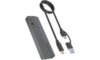 ICY BOX IB-1826MCL-CU31 M.2 SATA/NVMe SSD Enclosure USB 3.2 Gen 2 Type-C 10Gbps RGB – Γκρι