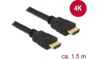 DeLock Καλώδιο HDMI v1.4 (M/M)  1.5m Black