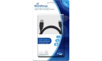 MediaRange Καλώδιο USB-C to USB-A 12W 1.2m Black