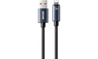 WK Braided Καλ΄ώδιο USB-A to Lightning 12W 1.2m Black