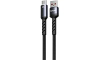 WK Raython Series Braided Καλώδιο USB-C to USB-A 88W 1.2m Black