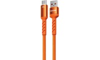 WK Raython Series Braided Καλώδιο USB-C to USB-A 88W 1.2m Orange