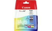 Canon CLI-526 Γνήσιο Πακέτο 3 Μελανιών Εκτυπωτή InkJet Κίτρινο / Κυανό / Ματζέντα (4541B009)