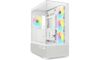 Sharkoon AK7 ARGB Gaming Midi Tower Κουτί Υπολογιστή με Πλαϊνό Παράθυρο Λευκό