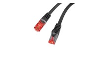Lanberg F/UTP Cat.6 (Gigabit) Καλώδιο Δικτύου Ethernet 1m Μαύρο