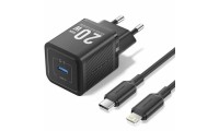 Vention Φορτιστής GaN USB-C 20W QC3.0 με Καλώδιο USB-C to Lightning Black