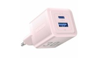 Vention Φορτιστής GaN USB-A/ USB-C 30W QC3.0 Ροζ
