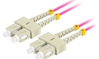 Lanberg Καλώδιο Οπτικής Ίνας SC/UPC-SC/UPC 1m Μωβ