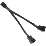 Silverstone 4-Pin pwm female - 2x 4-Pin pwm male Cable 0.1m Μαύρο (SST-CPF01)