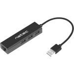 Natec Dragonfly USB 2.0 Hub 3 Θυρών με σύνδεση USB-A / Ethernet