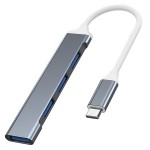 Vakoss USB 3.0 Hub 4 Θυρών με σύνδεση USB-C Γκρι