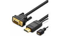 Ugreen Μετατροπέας HDMI / VGA male σε micro USB female Χωρίς Ήχο