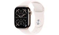 Apple Watch Series 11 Cellular Titanium 46mm Αδιάβροχο με eSIM και Παλμογράφο (Gold Titanium Case with Light Blush Sport Band - M/L)