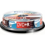 Philips Εγγράψιμα DVD+R 16x 4.7GB Cake Box 10τμχ