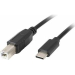 Lanberg Regular USB 2.0 Cable USB-C male - USB-B male Μαύρο 1.8m (CA-USBA-14CC-0018-BK)